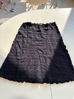 Haystacks size m Textured Black A-Line Women's Skirt